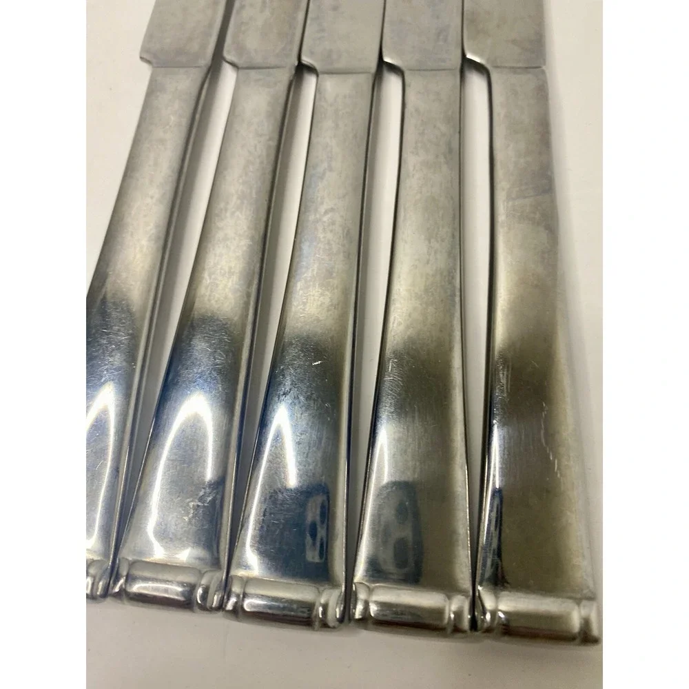 Reed & Barton Gatehouse Stainless Dinner Knives Knife Replacements Lot Of 5